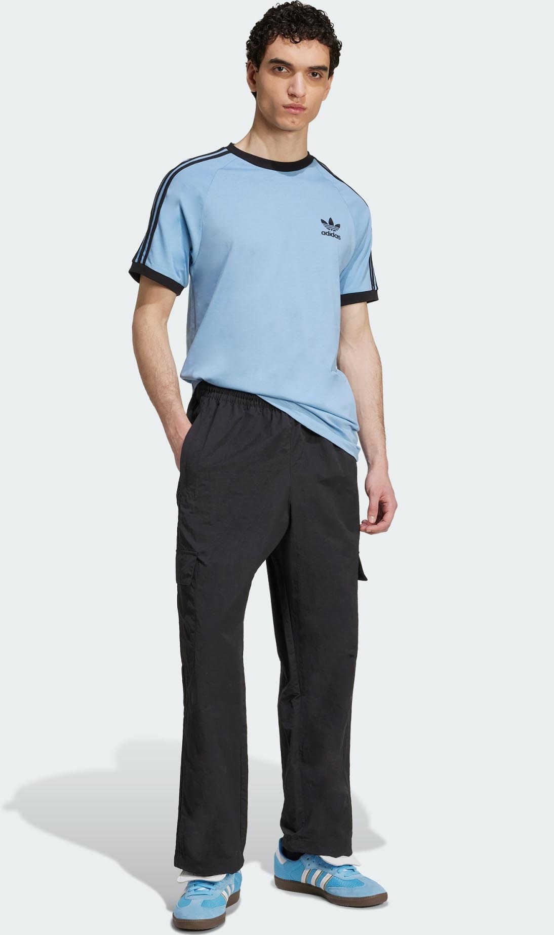 Adicolor Classics 3-Stripes Tee Herre Ash Blue/Black