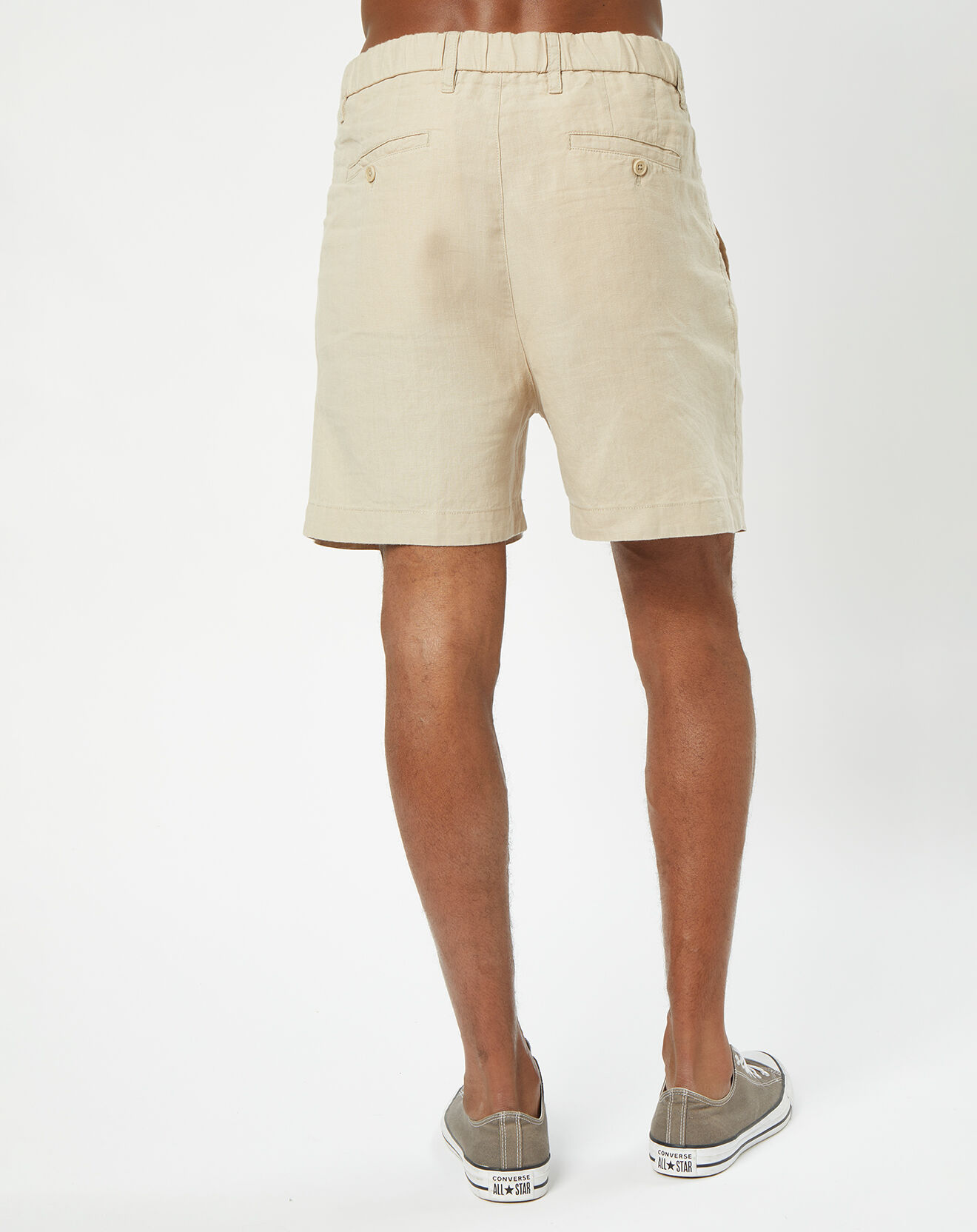 Marc O'Polo Short 100% Lin Lavsjo Pinces beige