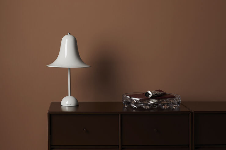 Verpan Pantop Ø23 Portable Table Lamp Grey sand