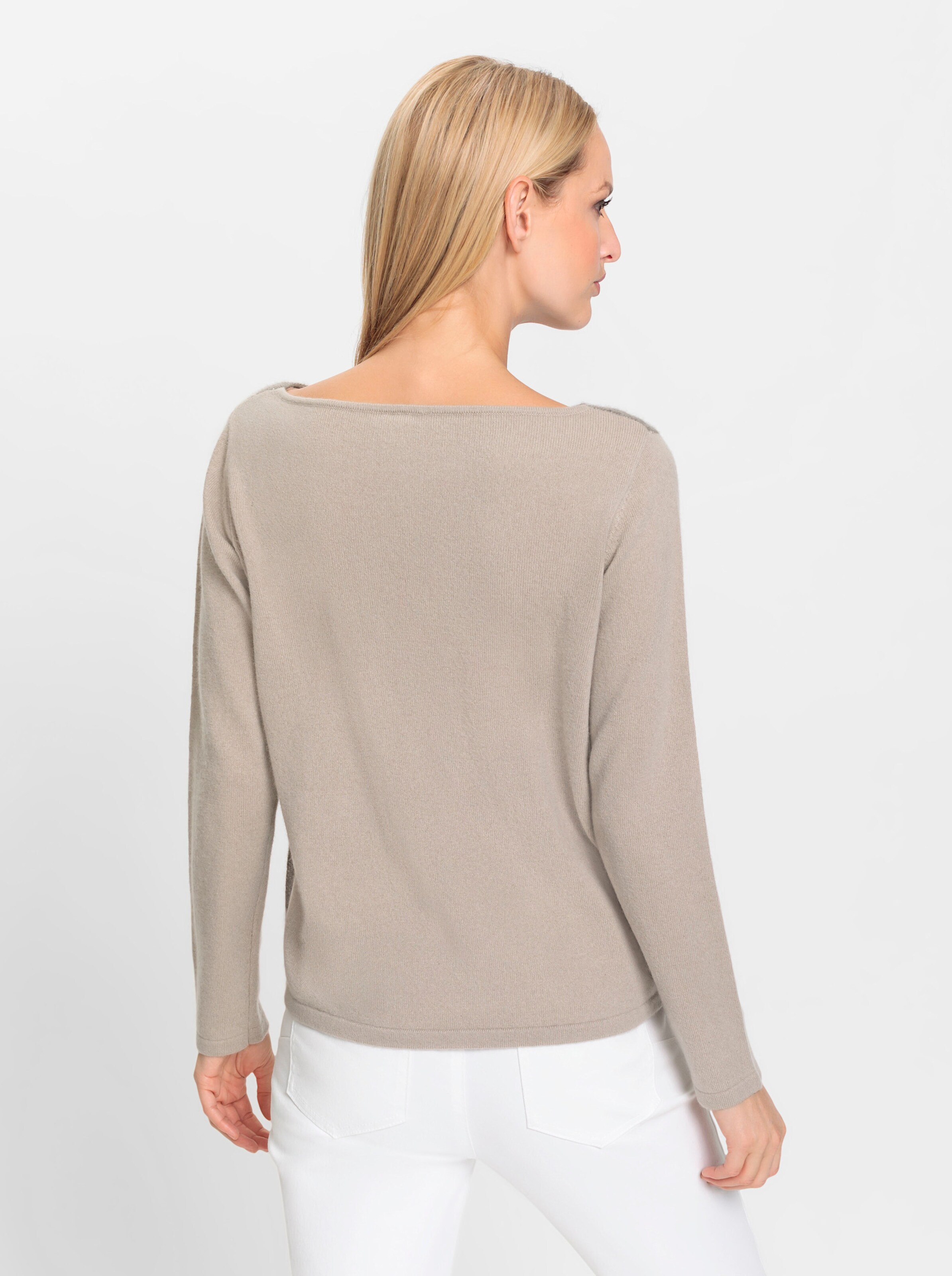 heine U-Boot-Pullover in sesam-ecru