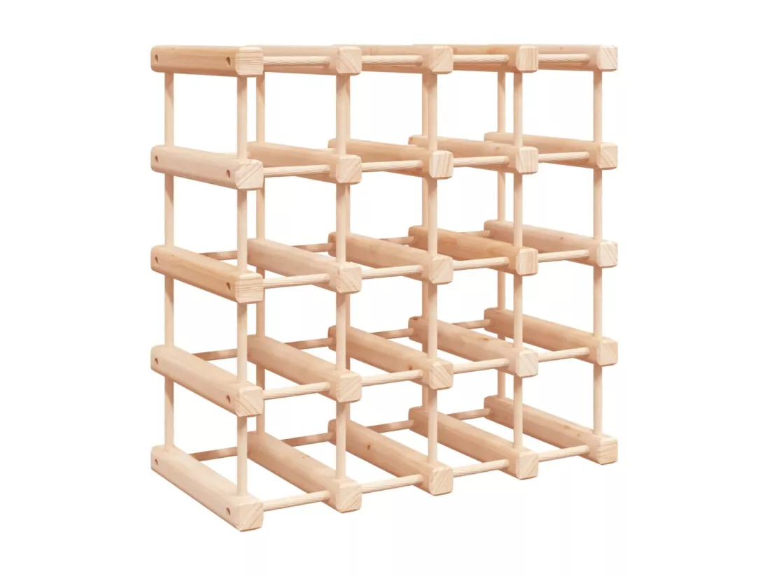 Casier à vin pour 20 bouteilles 46,5x23x46,5 pin massif