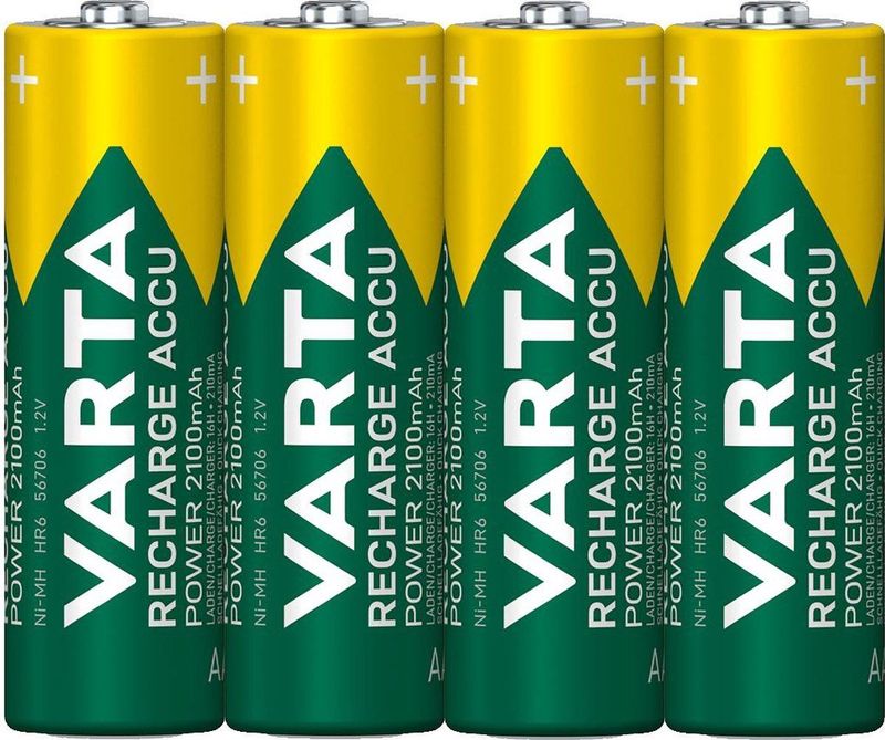 Varta - Recharge NiMH HR06/AA - Oplaadbare Batterijen - 2100 mAh - 4 Stuks