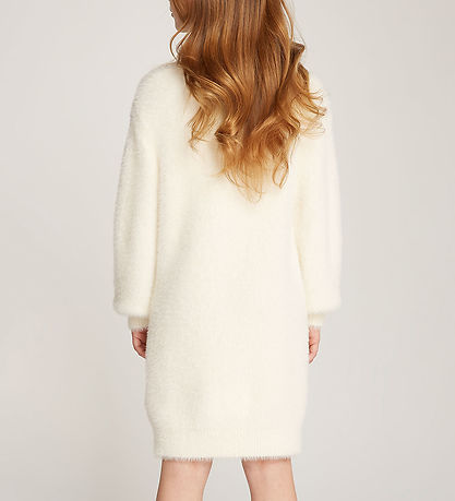 Tommy Hilfiger Kjole - Strik - Turtleneck Fluffy - Ivory Petal