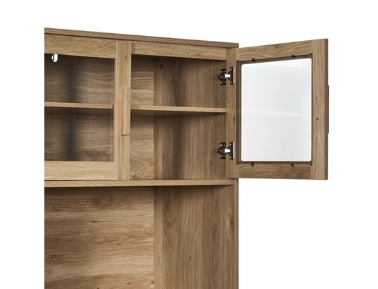 THE HOME DECO FACTORY - Buffet de cuisine 4 portes 2 tiroirs saulk en bois - marron