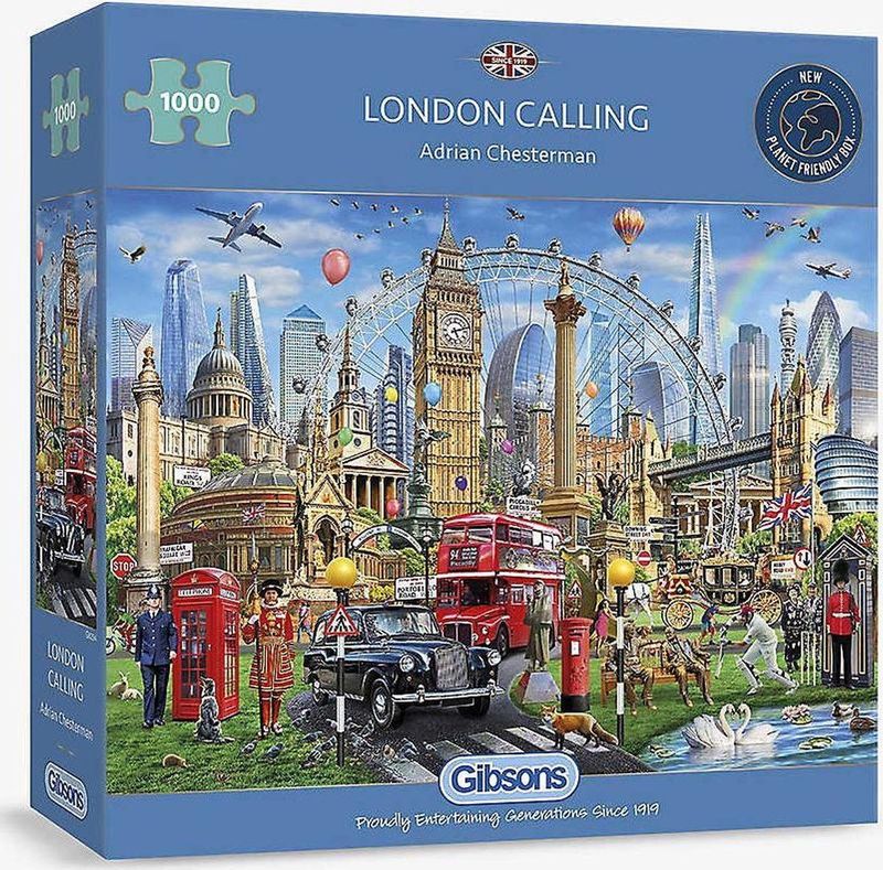 Gibsons - London Calling - Legpuzzel - 1000 Stukjes - Iconische Afbeeldingen van Londen