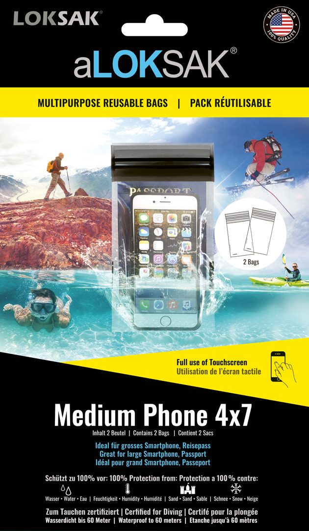aLOKSAK 4x7 Medium Phone - 2 Stück