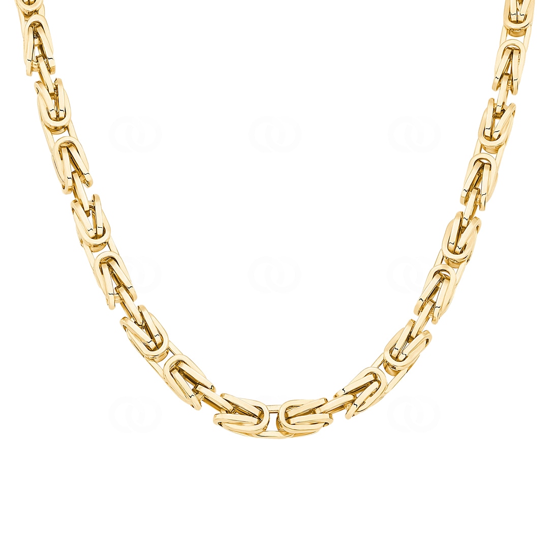 7.0mm Königskette klassisch 750/18 K Gelbgold halbmassiv