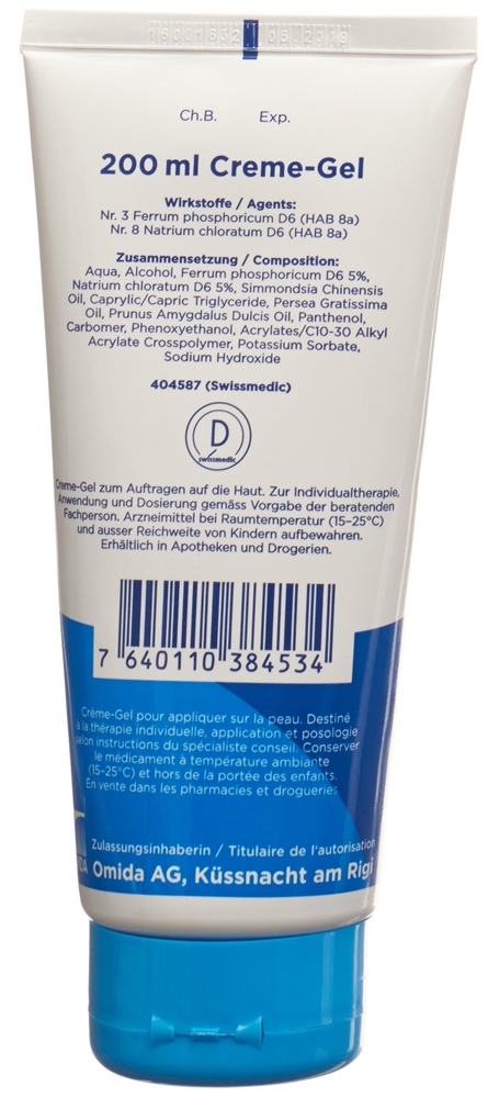 Omida Nr3&8 Ferrum phosphoricum plus Creme-Gel Gel Tb 200 ml