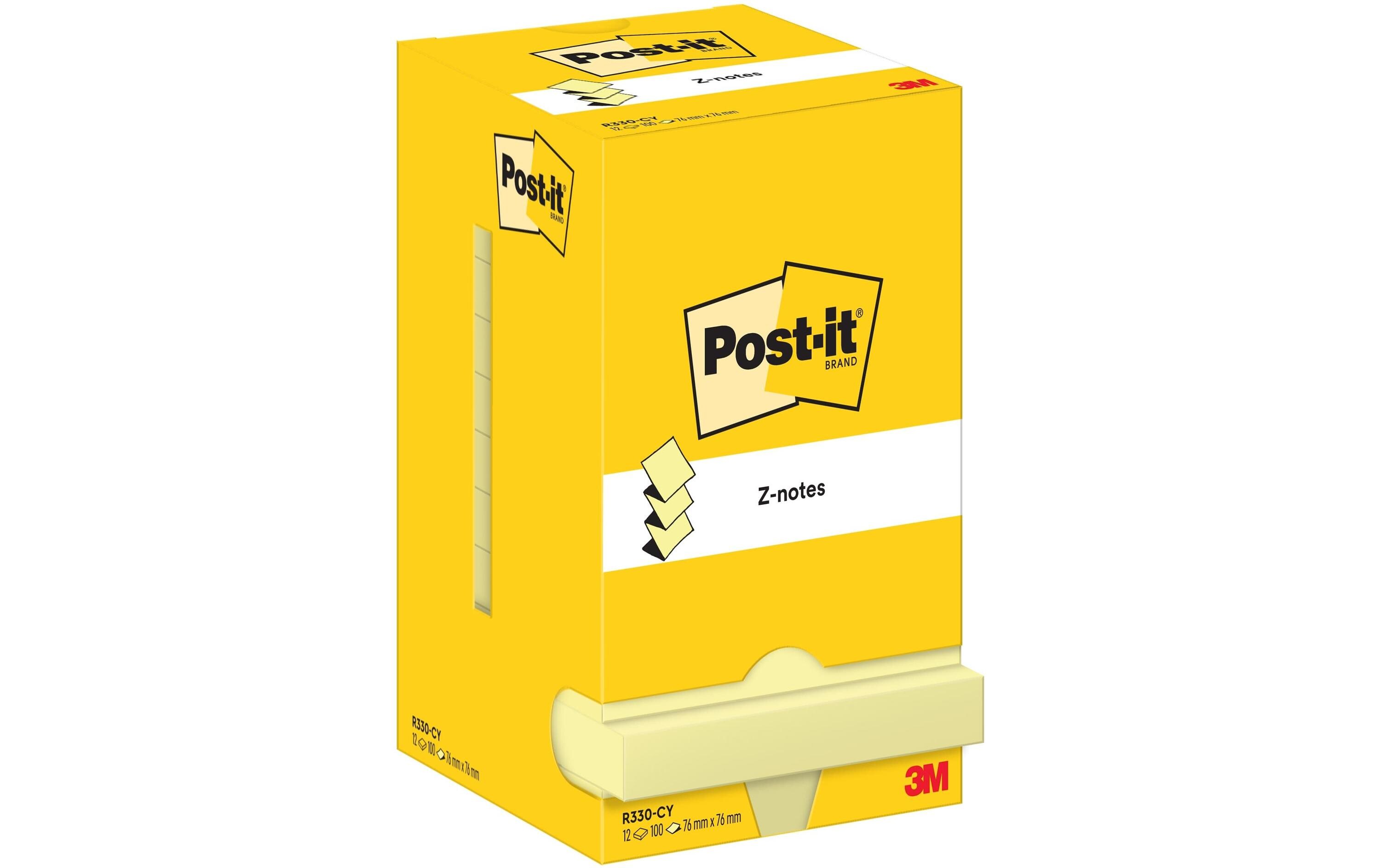 Notizzettel Z-Notes 76 x 76 mm, Gelb, 12 BlöckeHaftnotizen