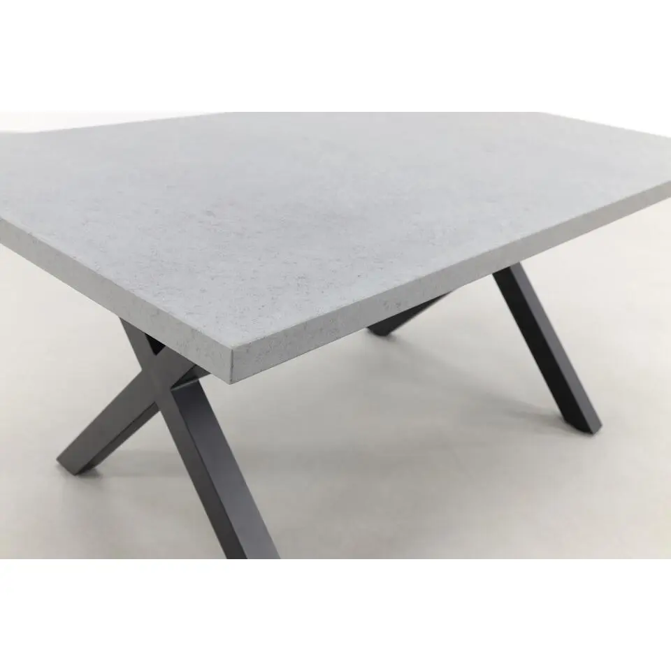 Verona betonlook tuintafel 160 x 90 cm. - Black