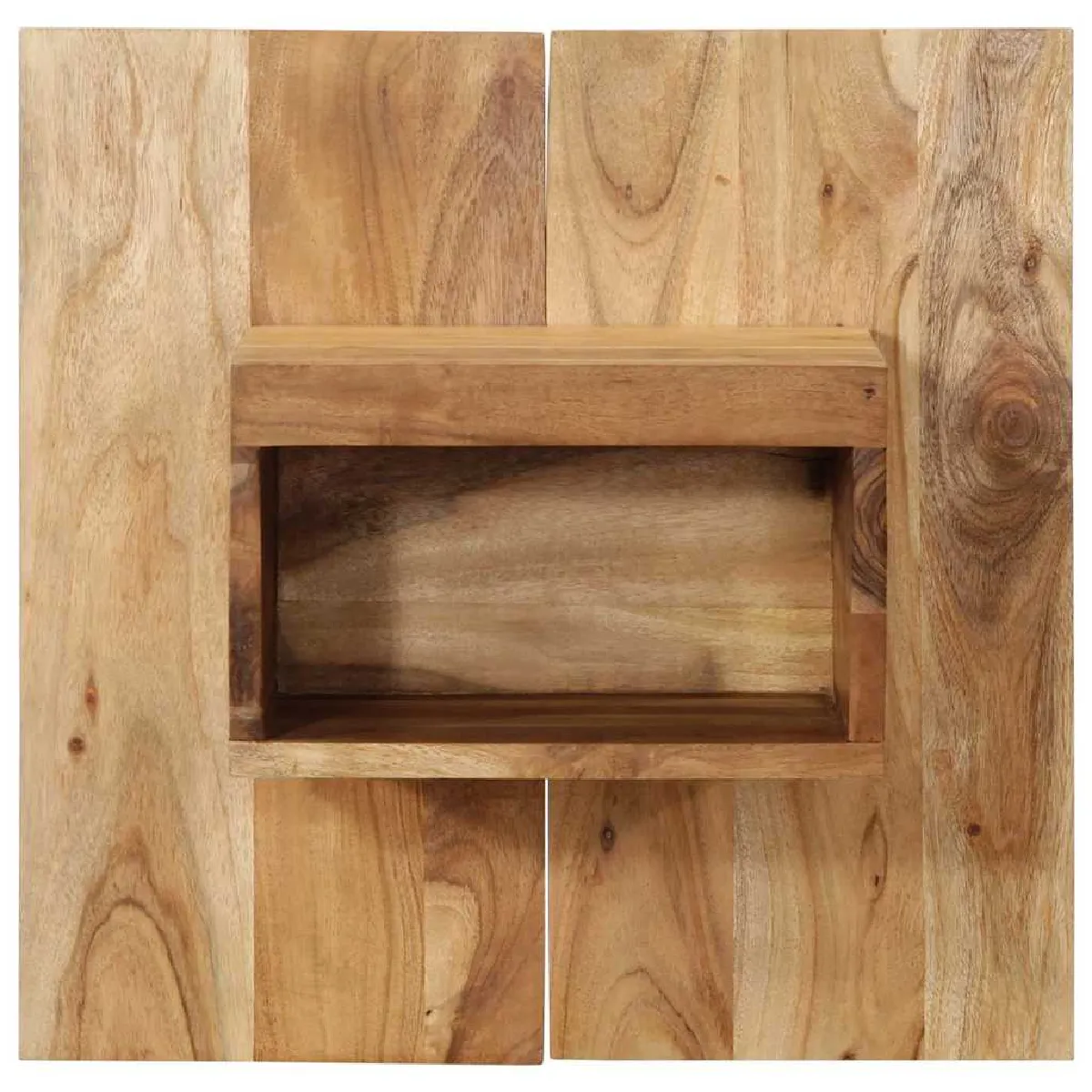 VIDAXL Table de chevet murale - Bois d'acacia massif 50x27x50 cm