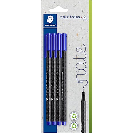 Staedtler Triplus fineliner 4 stk. - blå