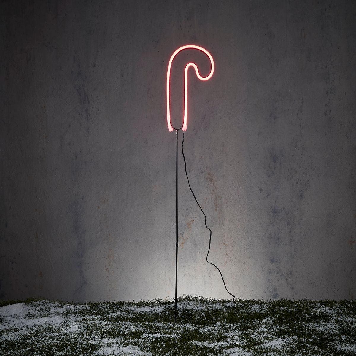Kerst neon prikspot rood zuurstok incl. LED met timer IP44 - Fura