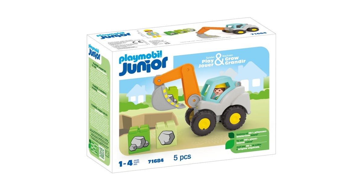 PLAYMOBILJunior - Graafmachine Constructiespeelgoed  (71684)