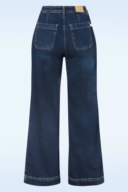 Surkana Ryann jeans broek in diepblauw