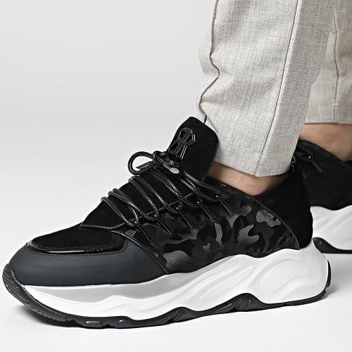 Baskets Phoenix Runner Cut-Matt Nappa Black Reflective Camo