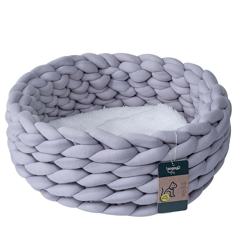 Quapas! Cat bed woven Grey Kat | 13615