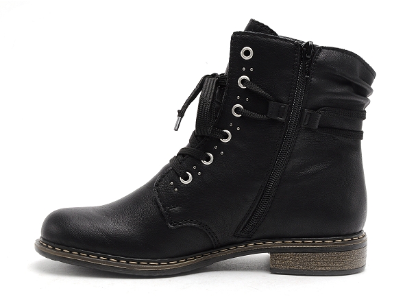 Rieker boots bottine plates femme 71218 noir