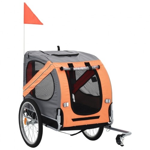 Reboque marrom para bicicletas de animais de estimação