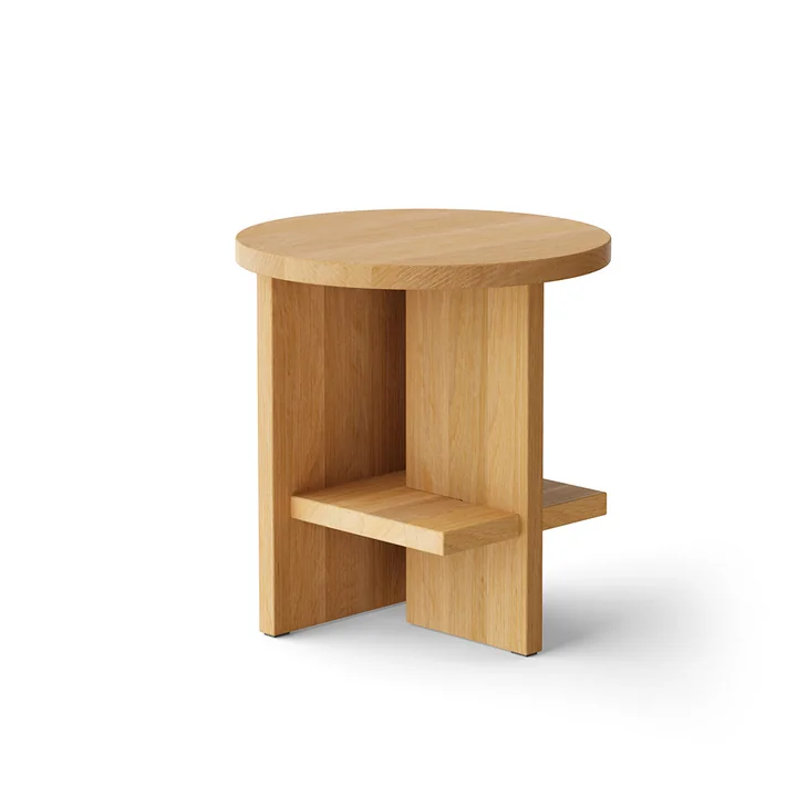 NINE - Tee Beistelltisch rund Ø 40 cm, Eiche