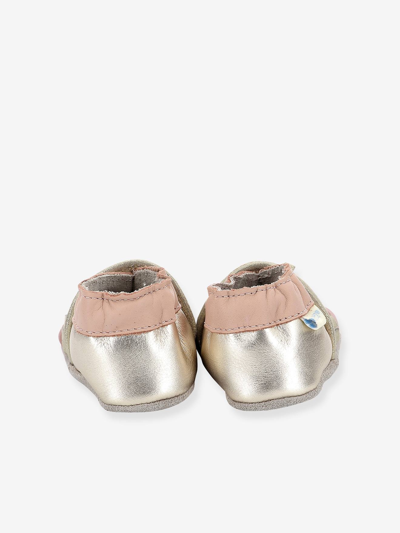 Chinelo de couro leve Simphoni ROBEEZ©, rosa bebê