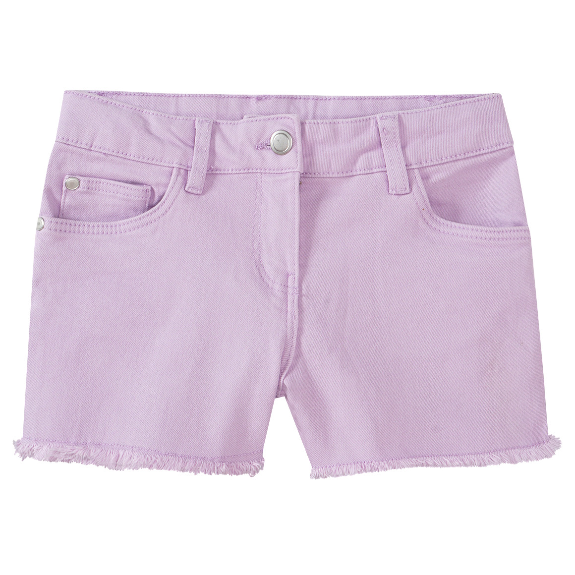 Yigga Mädchen Jeans-Shorts mit Fransen helllila