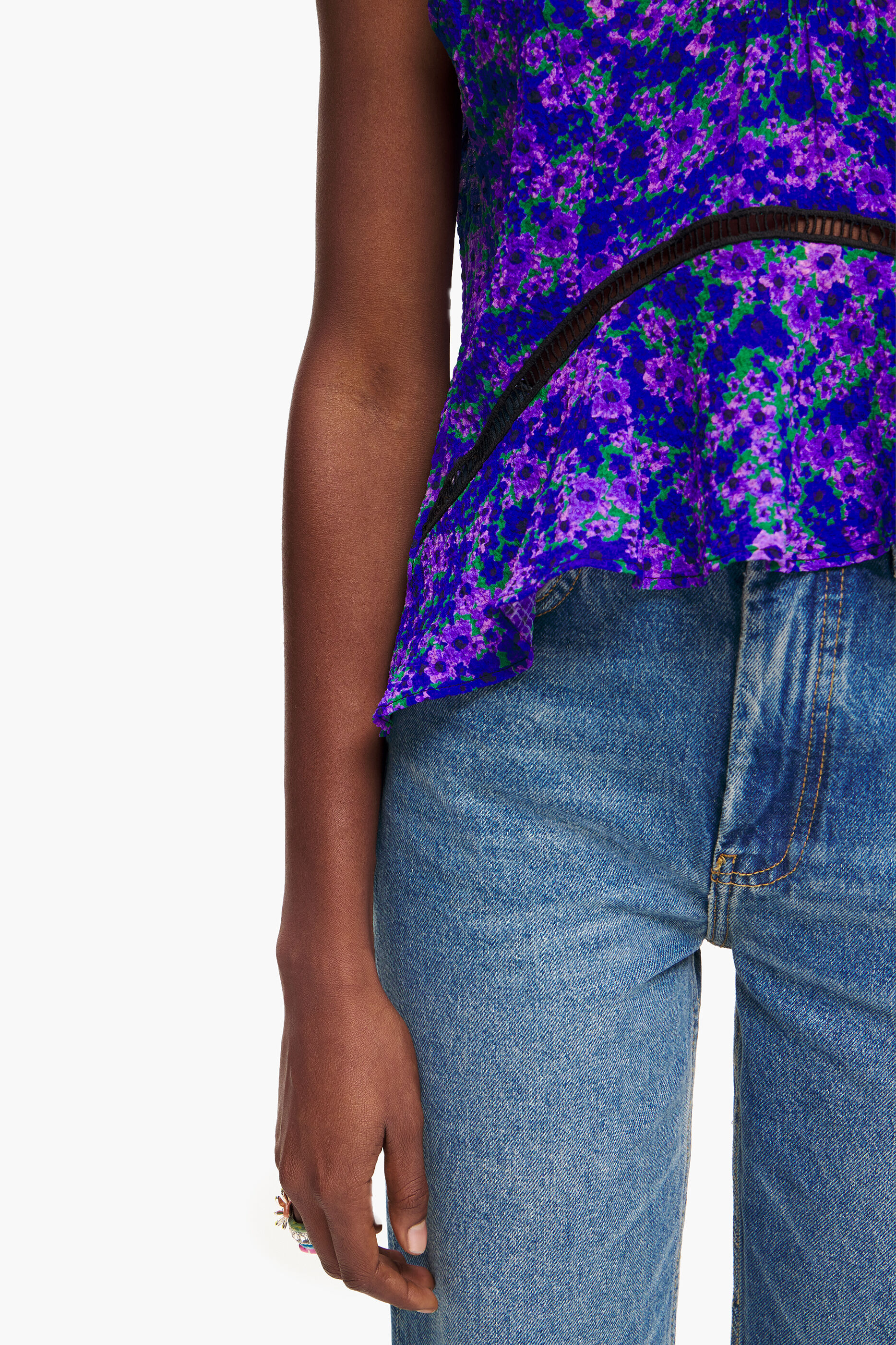 Top mini estampado Flores Completo