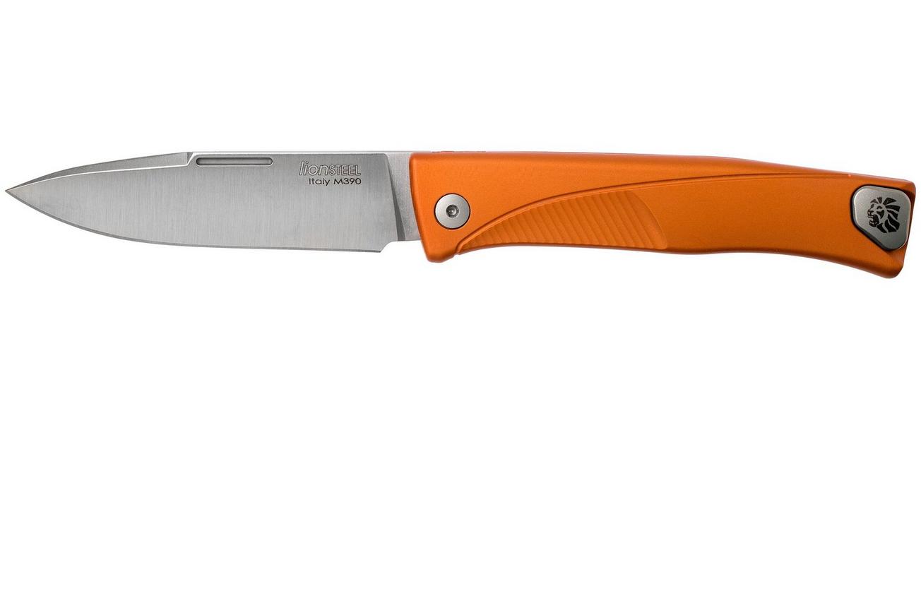 LionSteel Thrill orange aluminum integral slipjoint zakmes