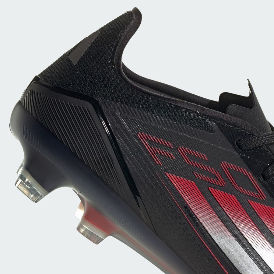 adidas F50 Pro FG Stealth Victory - Noir/Argenté/Lucid Red