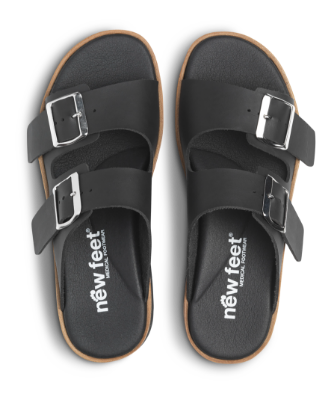 New Feet Damesandal Sort 202-68-610