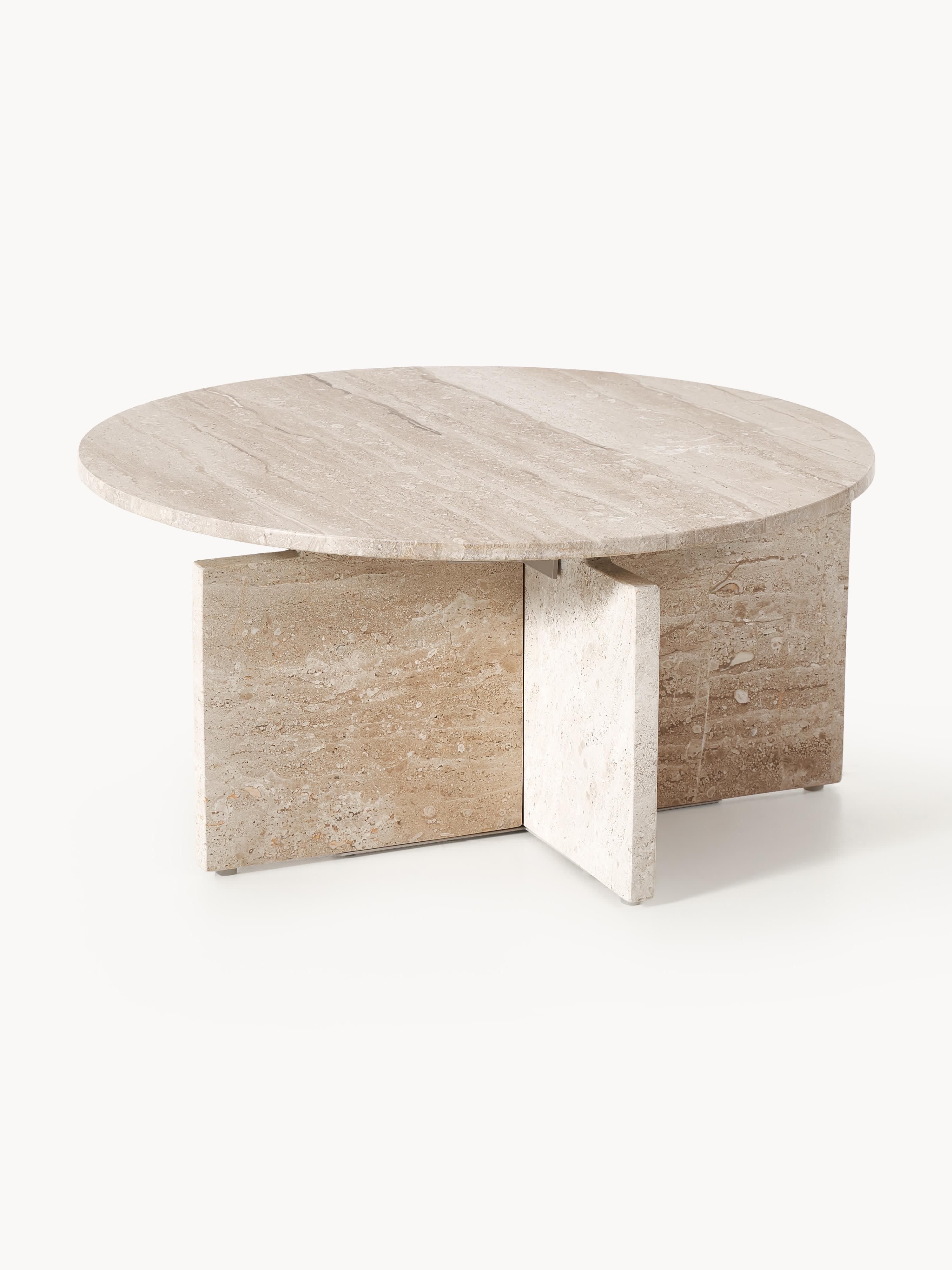 Ronde salontafel Marisa van travertijn
