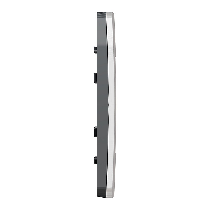 Plaque de finition simple Schneider Electric Unica Déco aluminium liseré anthracite