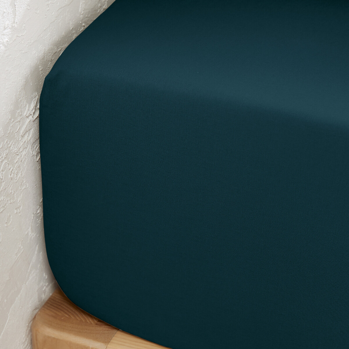 LA REDOUTE INTERIEURS<br>Lençol de baixo liso em algodão lavado, dobra de 25 cm, Mérida
