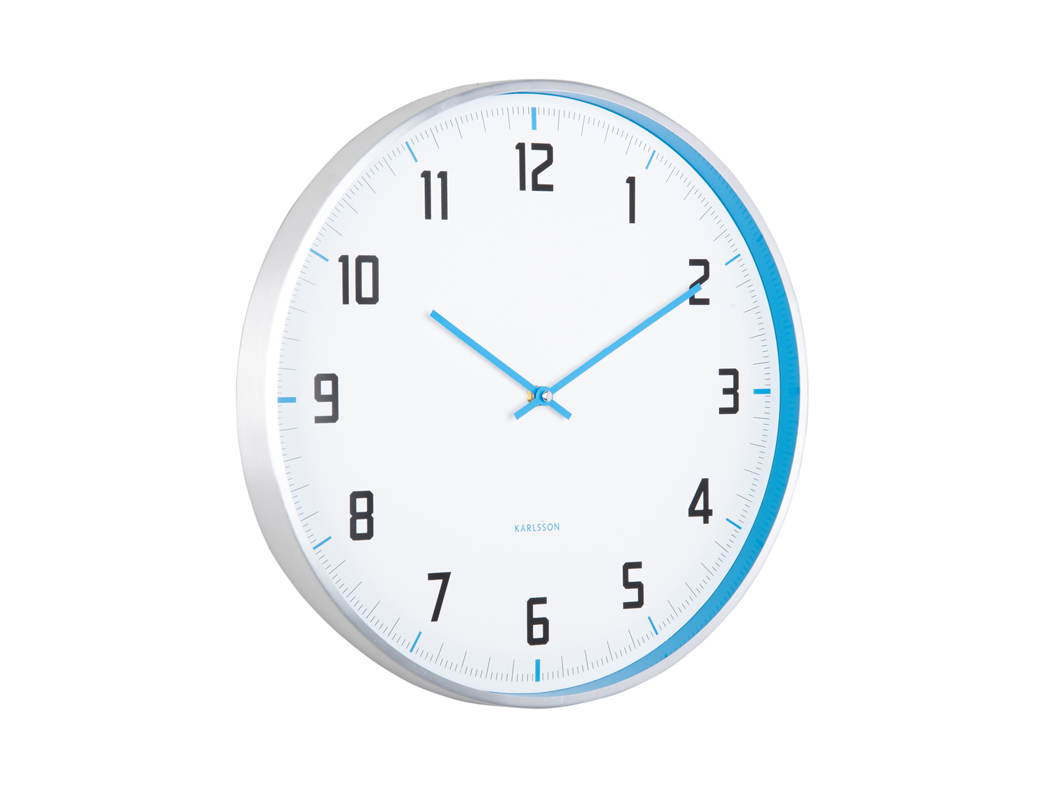 Wall clock Sporty bright blue