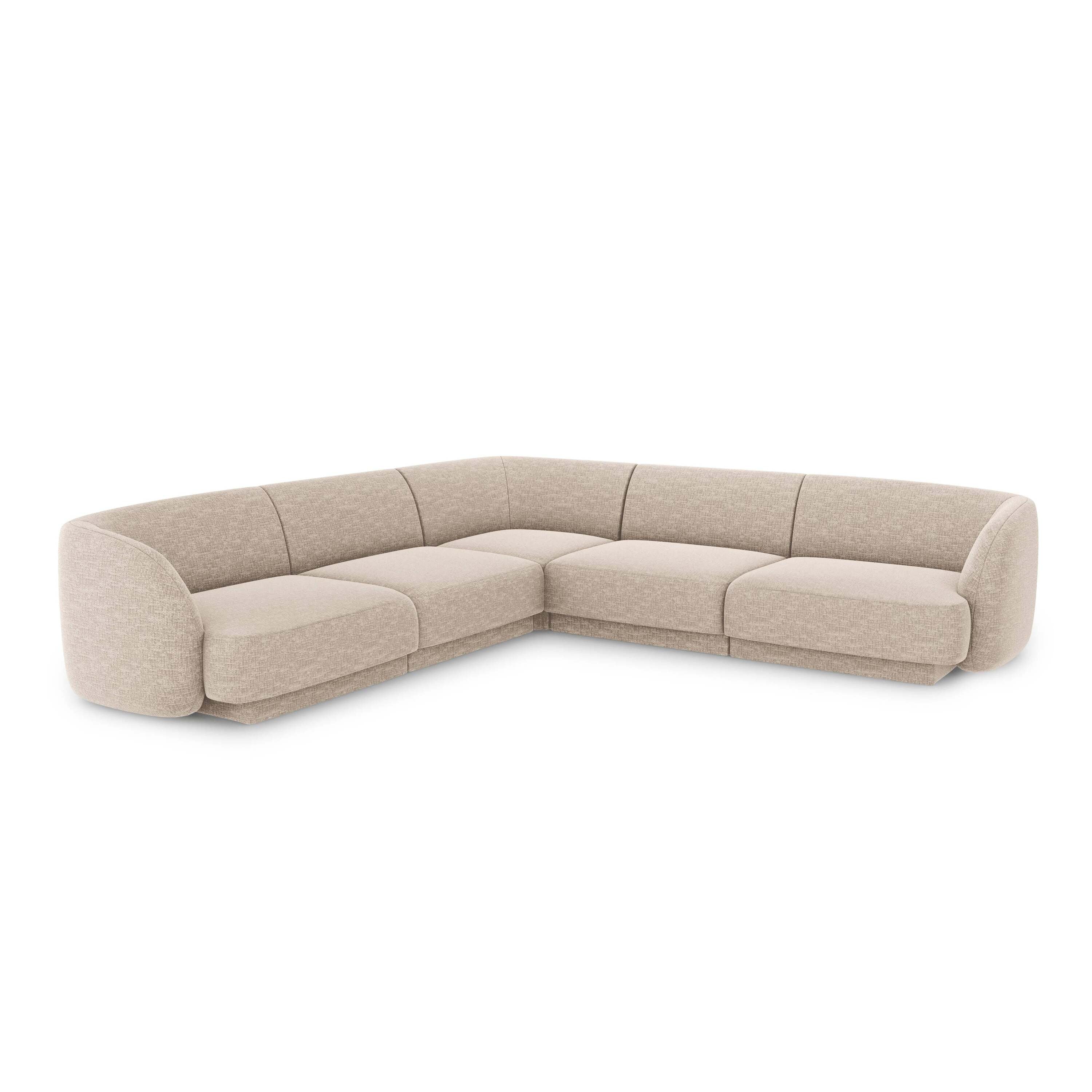 Micadoni Miley Hoekbank - Chenille - Beige