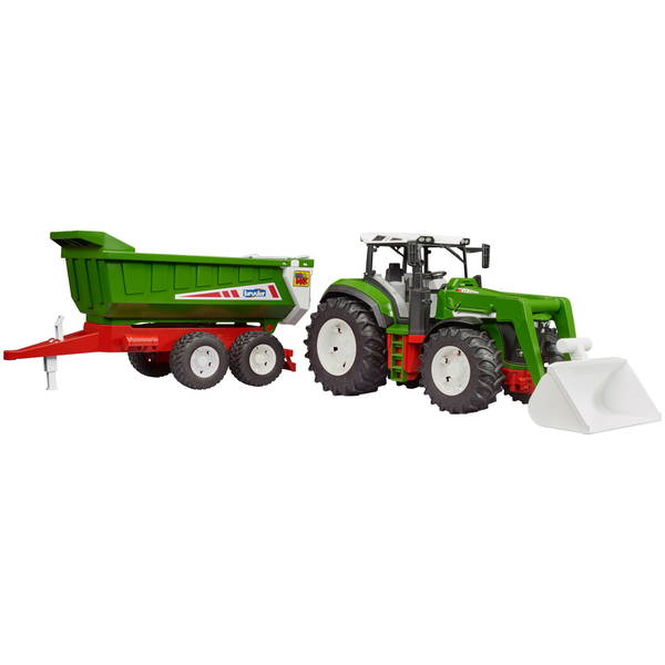 bruderbruder   ROADMAX Traktor mit Frontlader und Kippanhänger