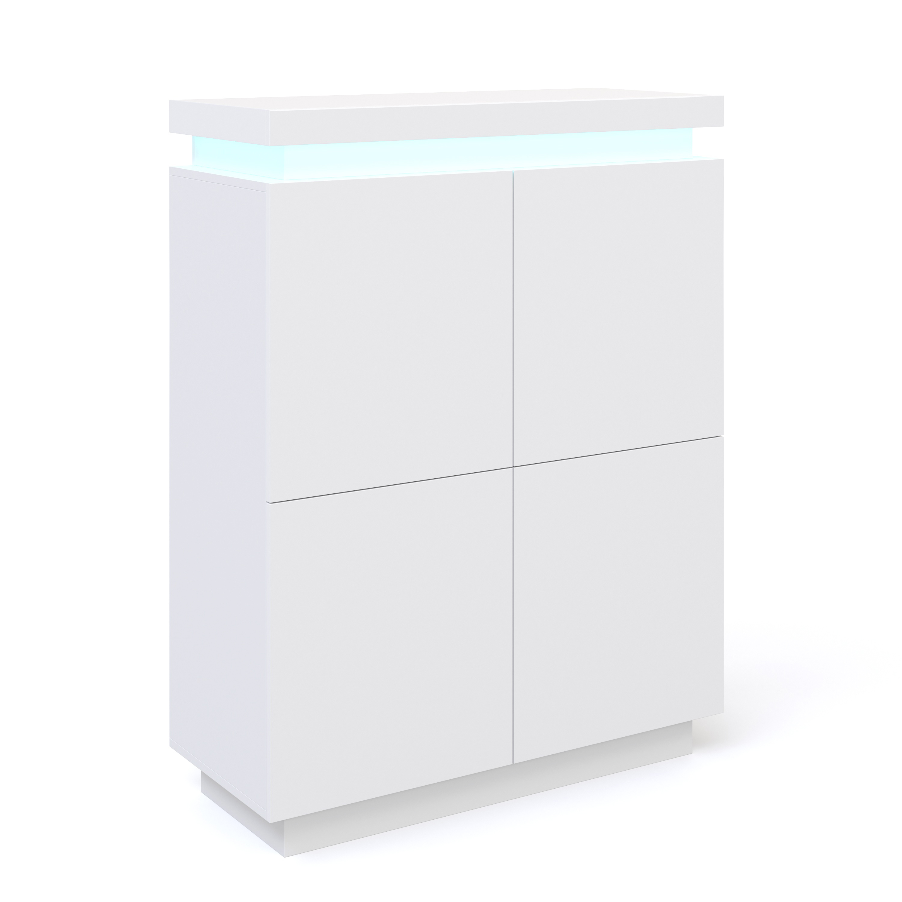 Kommode LED ENRICO 96 x 125 cm weiss