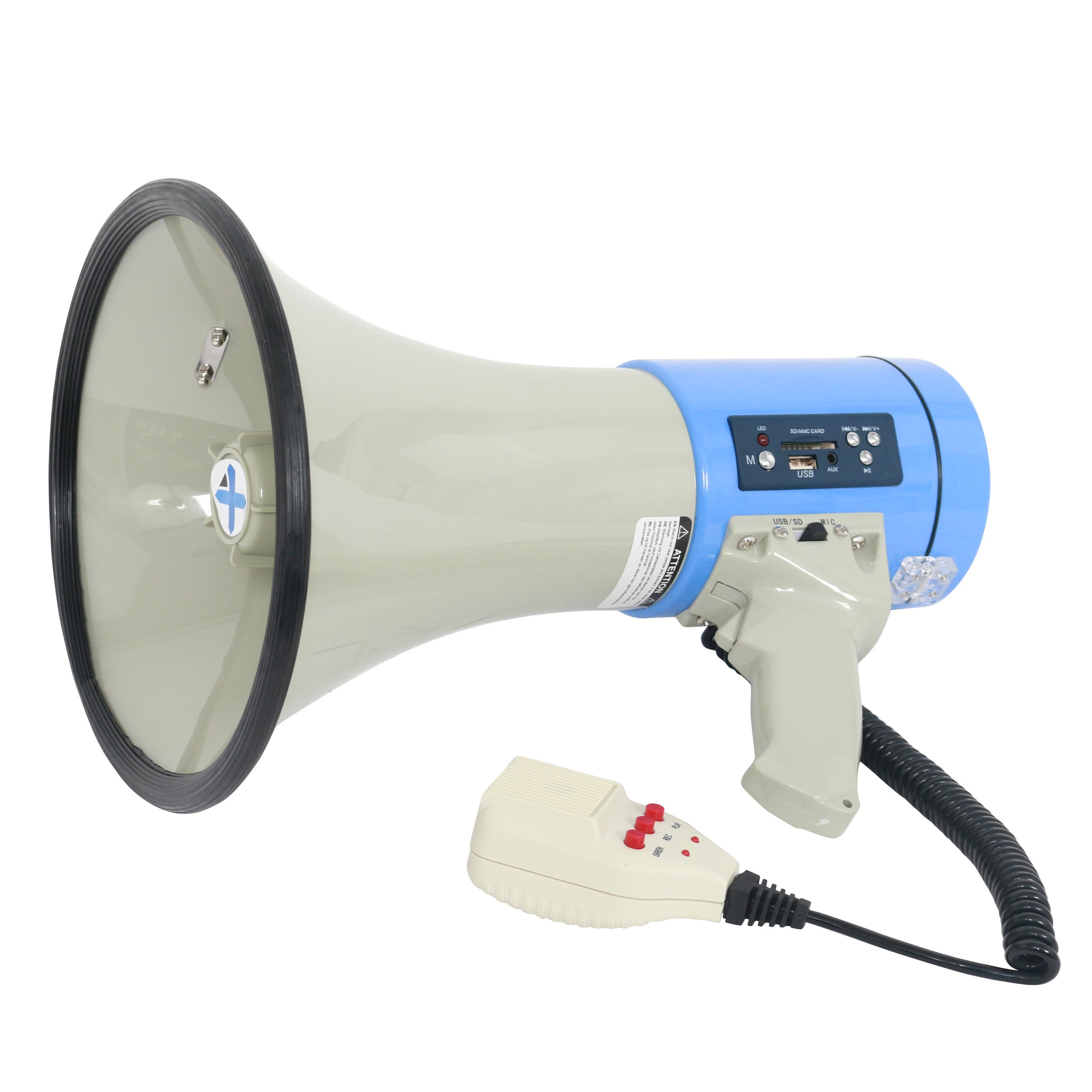 Vexus MEG065 65W megafoon met sirene, USB/SD en accu