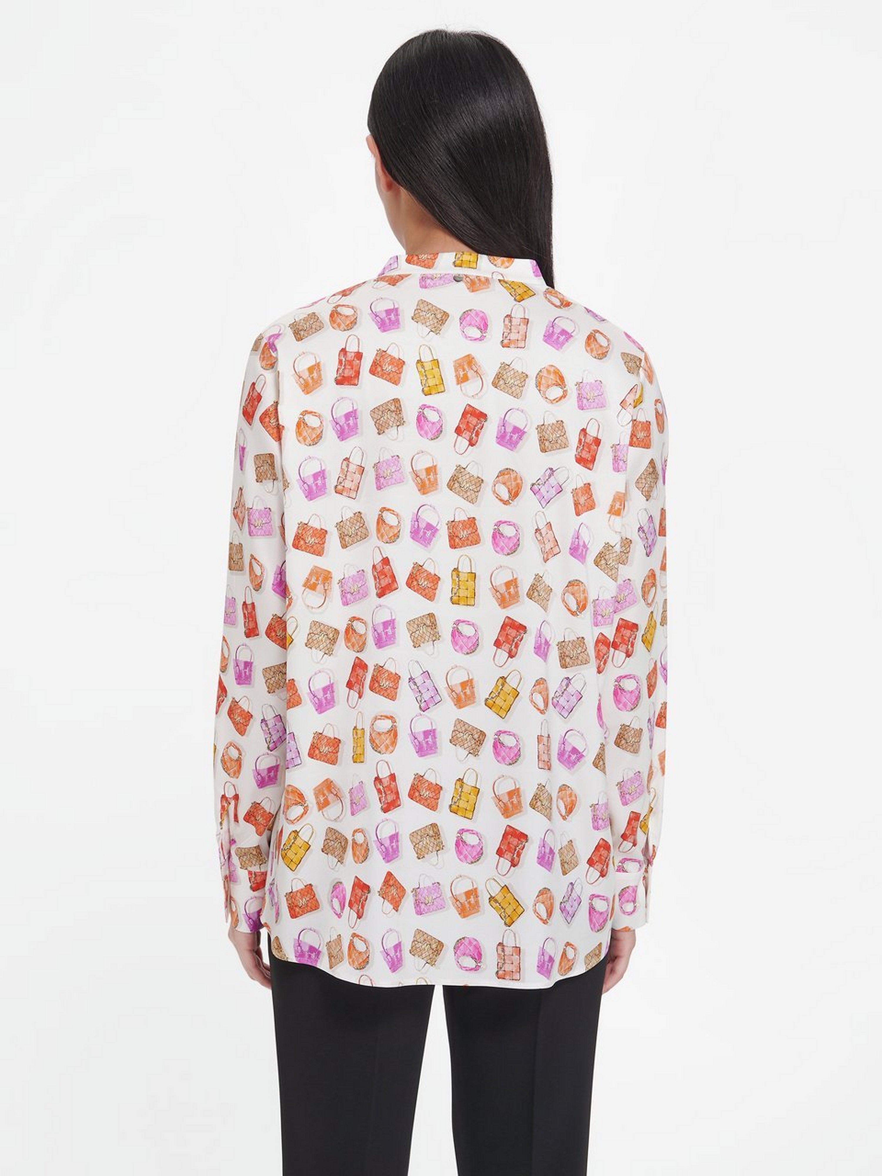 Shirt-Bluse mit Stehkragen