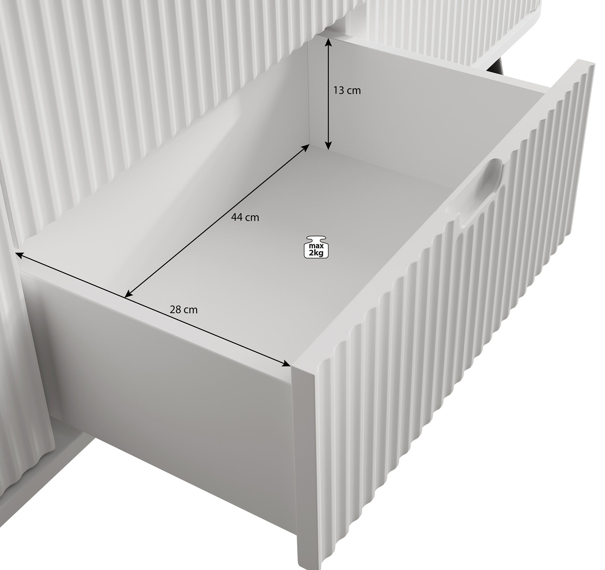 Meubella - Dressoir Zakari - Beige - 168 cm