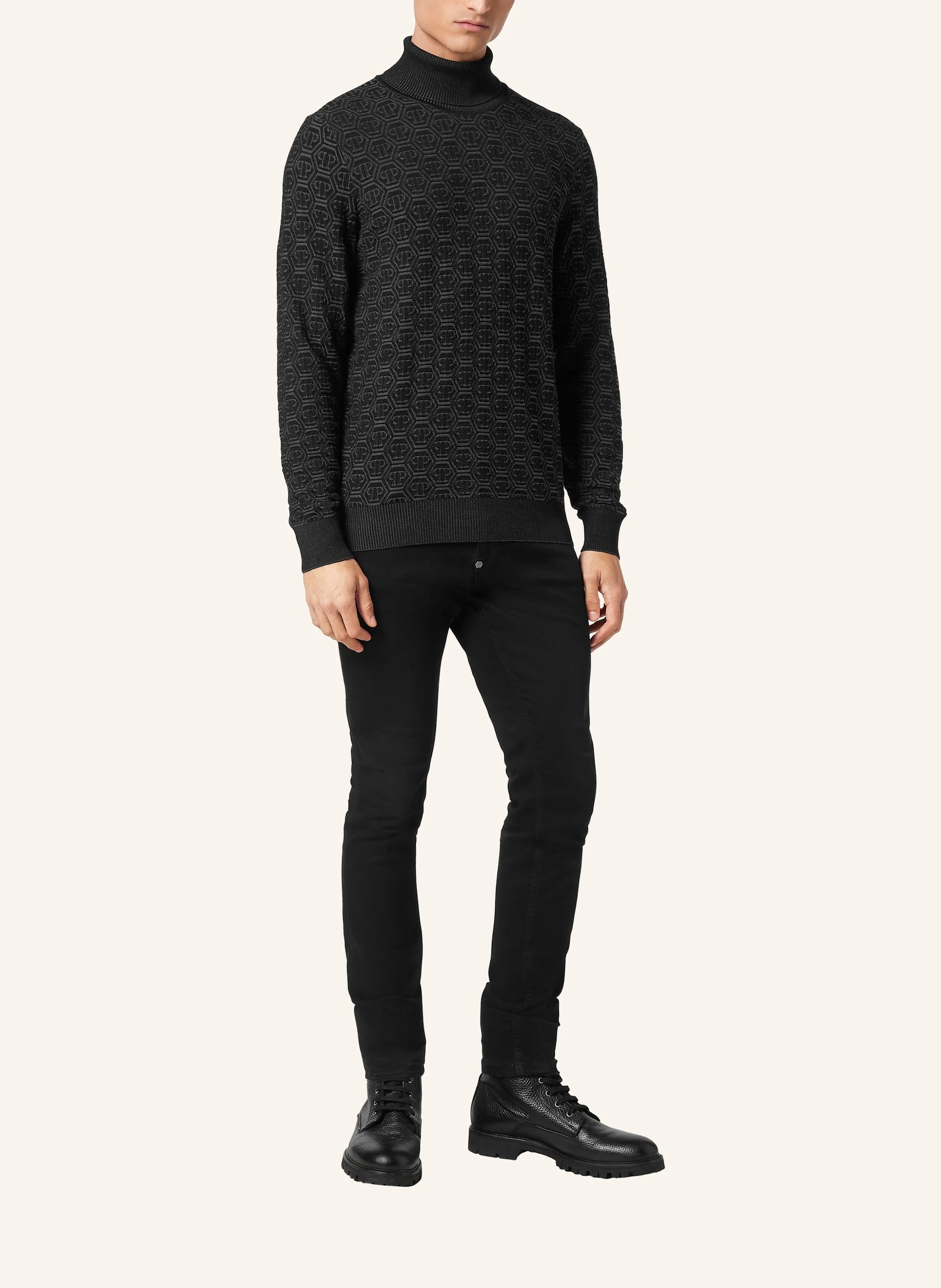 PHILIPP PLEIN Rollkragenpullover MONOGRAM