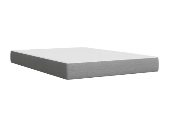 Sommier à lattes de lit avec matelas Gris clair 140x190cm Tissu