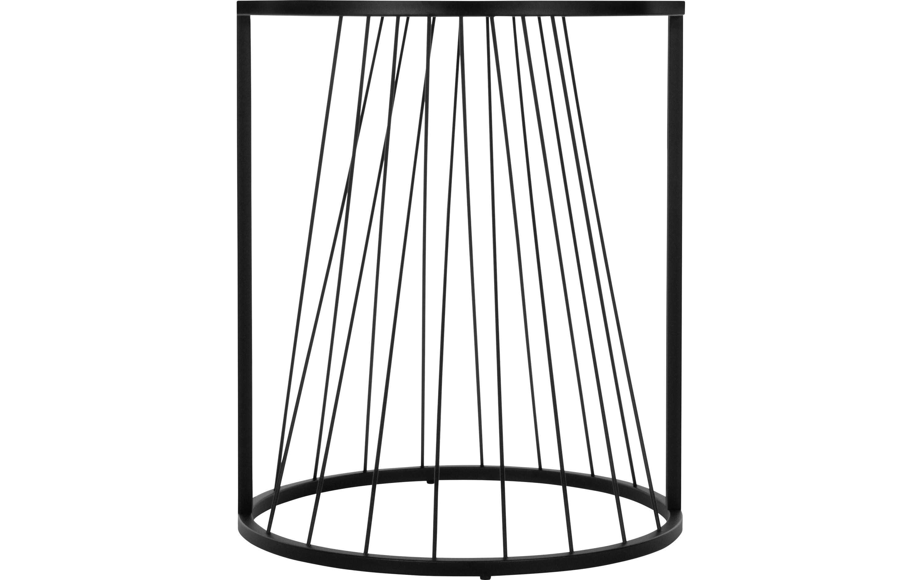 Beistelltisch Otawara Ø 46 x 55 cm, SchwarzRunder Beistelltisch für zusätzliche Stauraummöglichkeiten