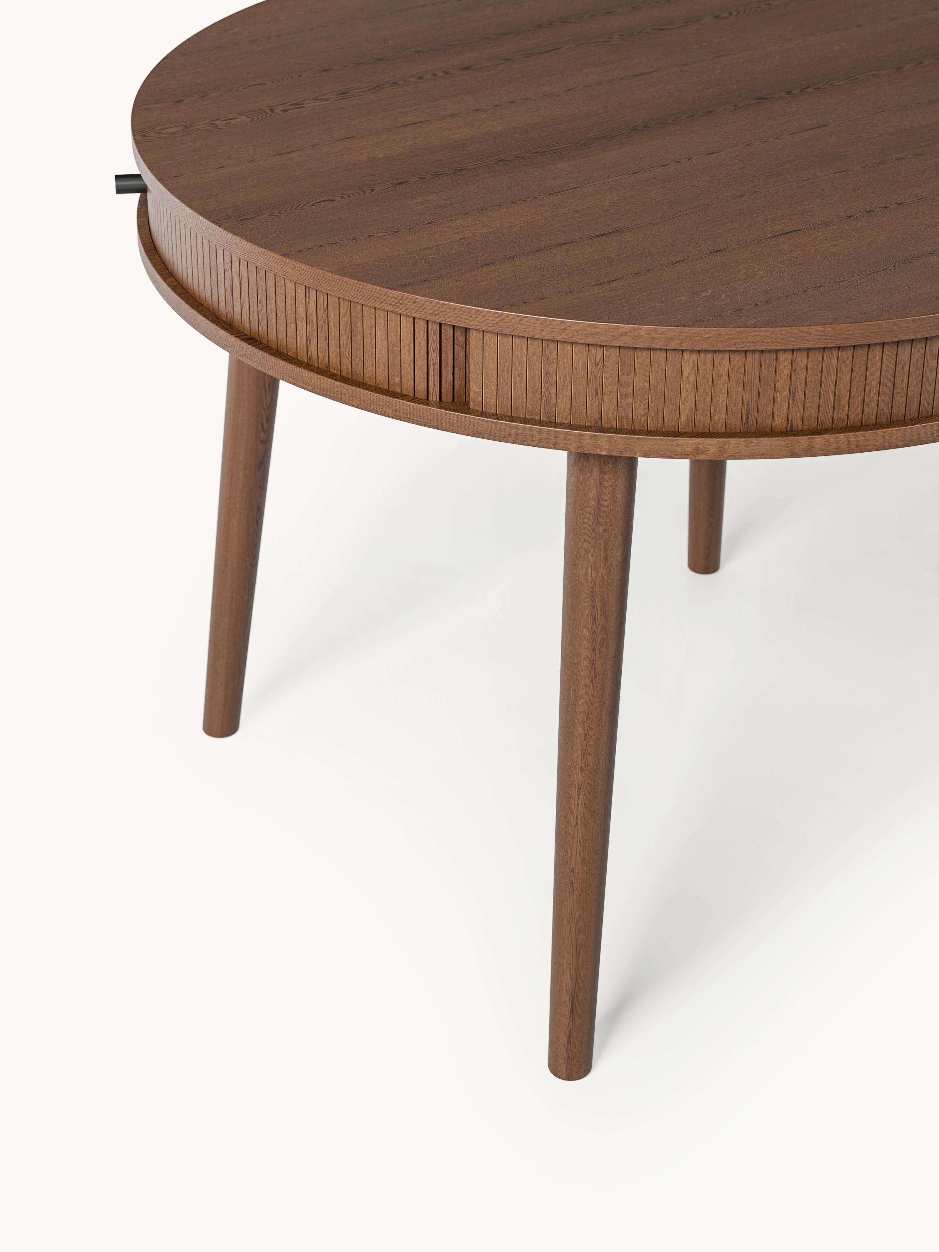 Ronde eettafel Calary met opbergruimte, in verschillende formaten