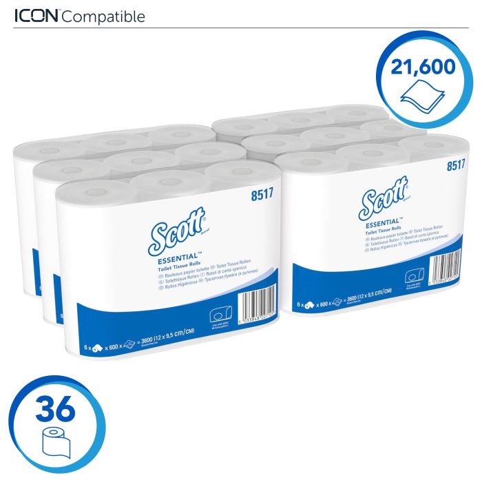 Scott Toiletpapier 8517 36 rollen Essential Standaardrol 6 x 6 (8517)