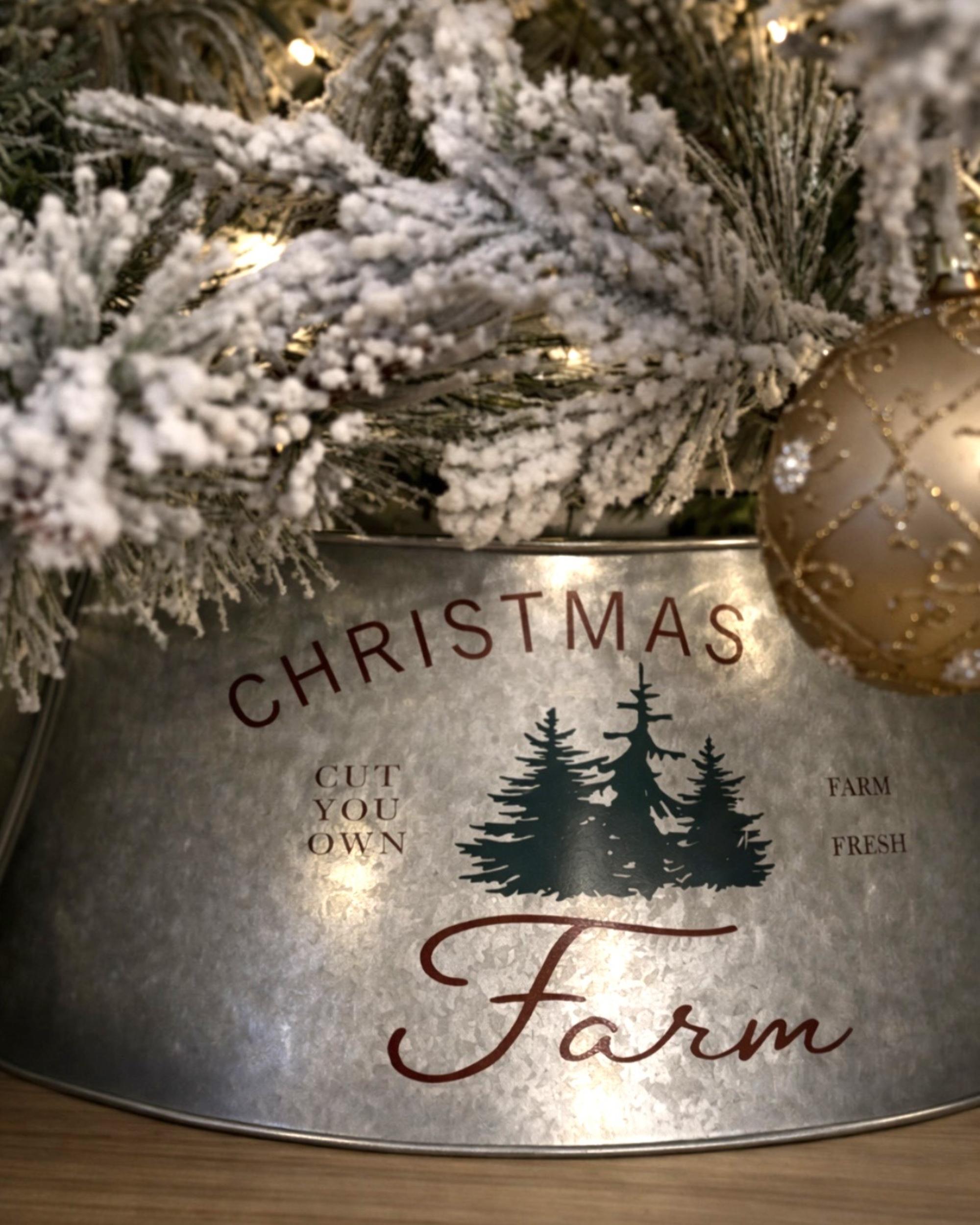 Kerstboomrok ROVANIEMI IJzer Zilver 65 cm