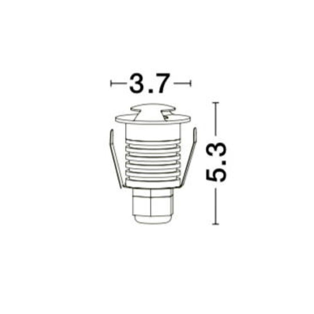 LED inbouw vloerlamp Bang I in wit 1W 60lm IP67