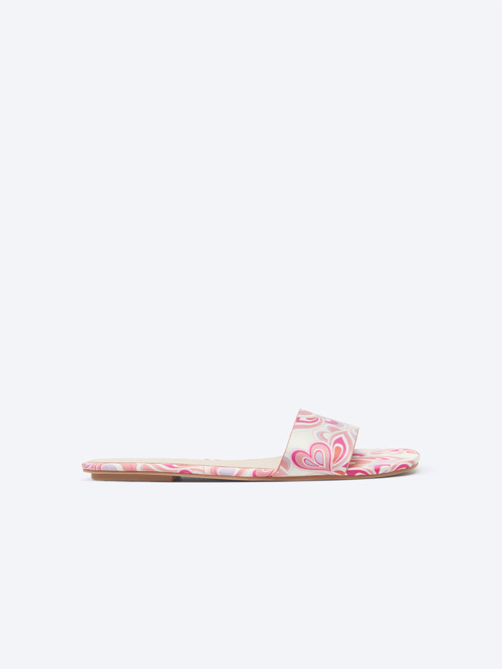 Mini sandália estampada - Rosa