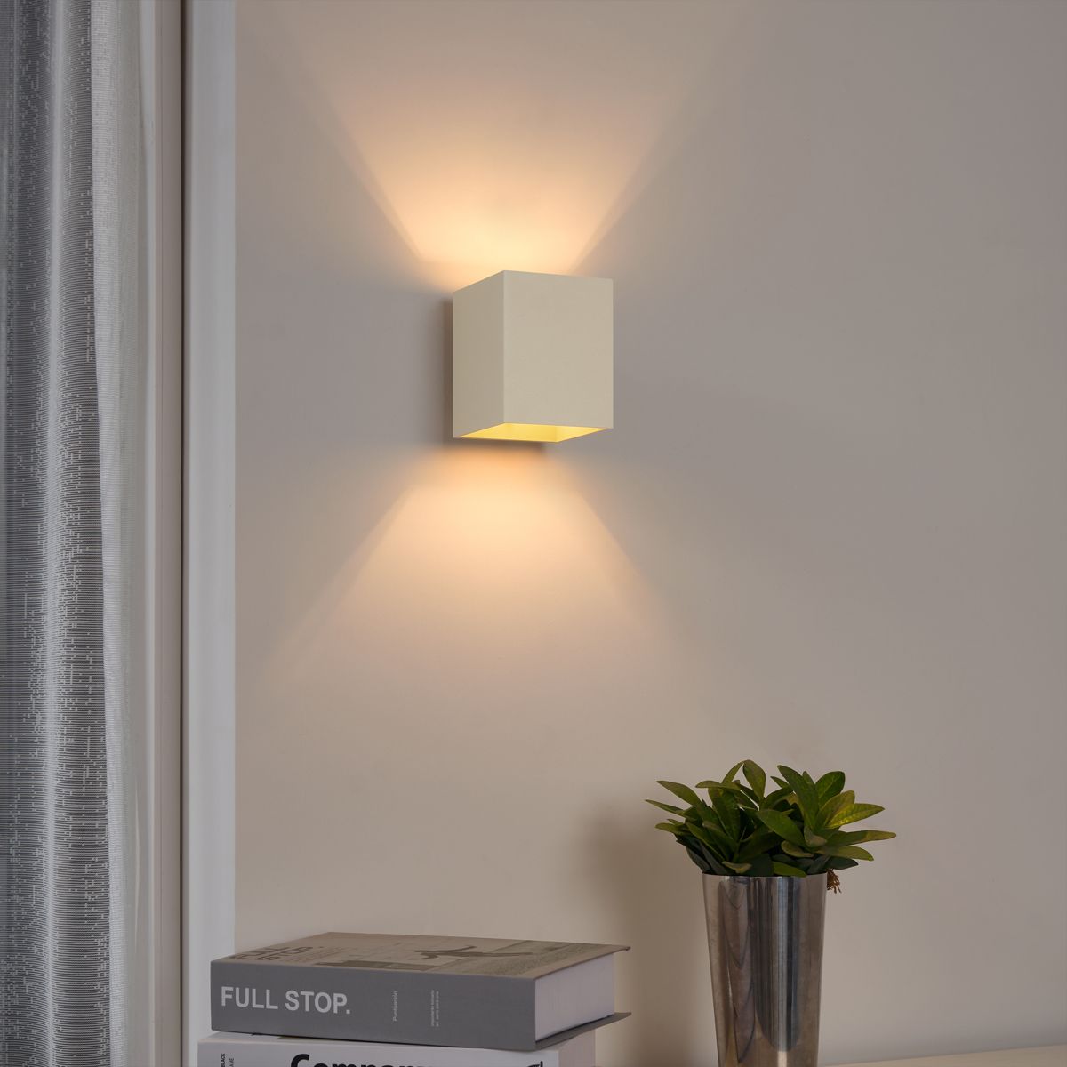 Moderne wandlamp beige G9 vierkant - Sola