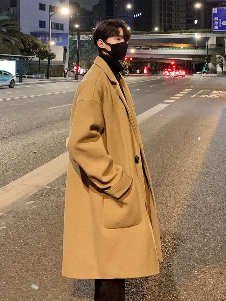 Breeson - Trenchcoat met lange mouwen en effen kleur